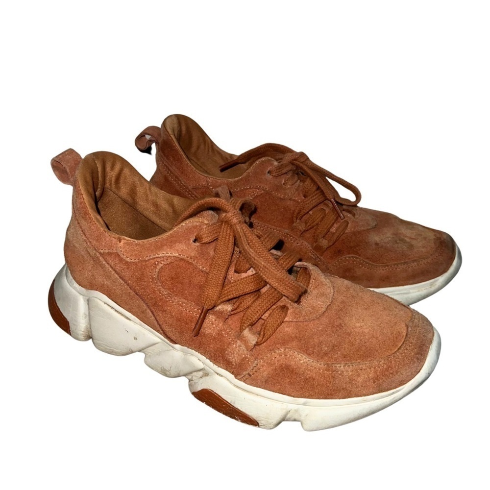 Band of Gypsies Platform Sneakers in Suede Cognac Size 6-6.5